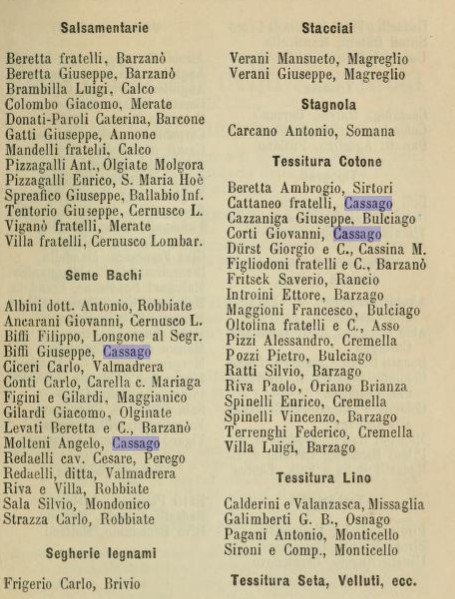 La pagina con la descrizione di alcuni mestieri