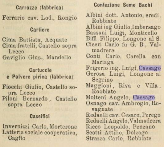 La annotazione relativa ai semi dei bachi