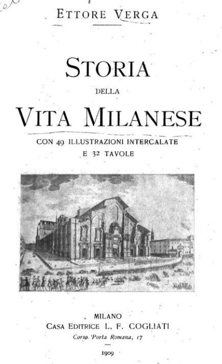 Copertina del libro di Ettore Verga