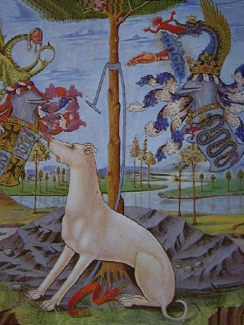 Allegoria della famiglia Sforza dal De Sphaera conservato a Modena