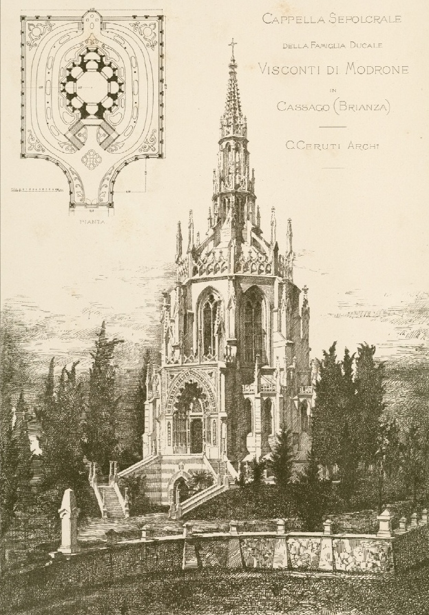 Il Sepolcreto Visconti costruito a fine Ottocento sul colle di San Salvatore a Tremoncino