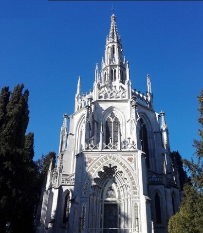 L'attuale sepolcreto Visconti costruito sul colle di San Salvatore