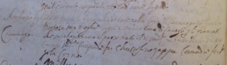 L'atto di battesimo di Ambrogio Gerosa