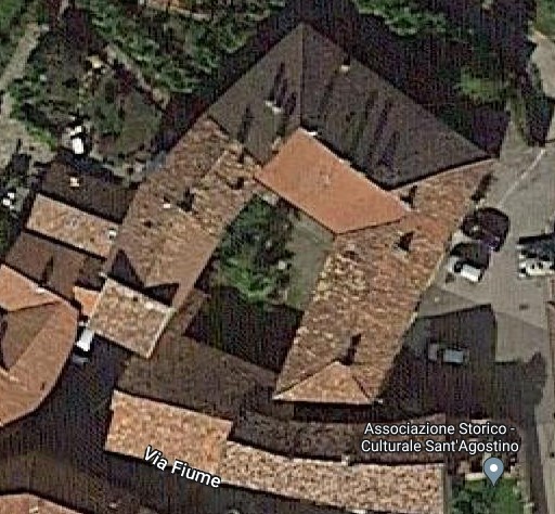 La casa da Nobile Nava vista oggi dall'alto