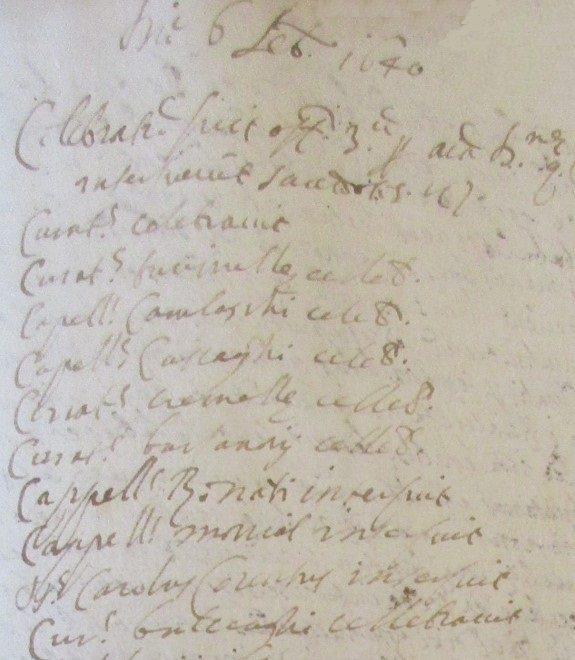 1640: nell'officio di Camilla Nava compare la dizione Cascaghi per indicare Cassago