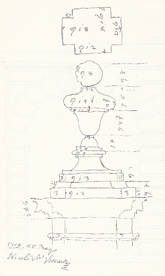 Disegno per la costruzione del Rastrello sullo stradone per Cremella
