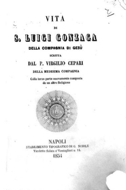 Il frontespizio della ristampa aggiornata del libro di P. Cepari