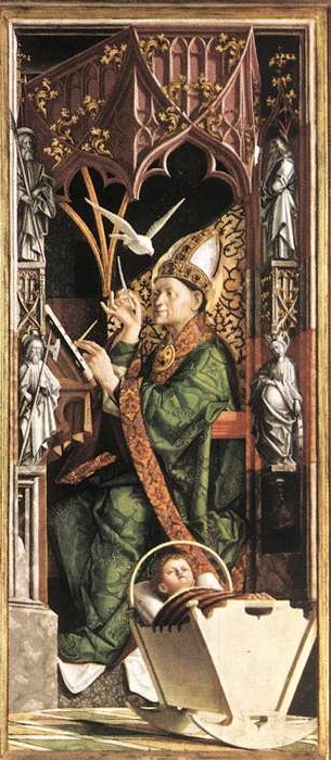 sant'Ambrogio in una pala d'altare alla Pinacoteca di Monaco