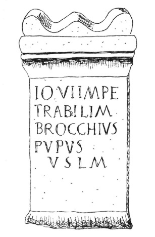 L'ara di Brocchius Pupus dedicata a Giove (Cremella)