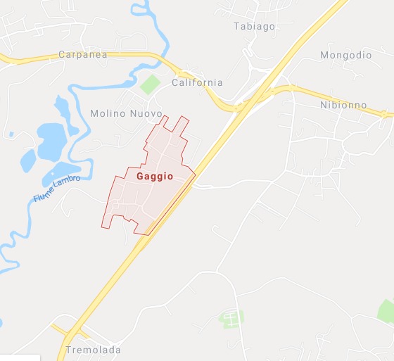 L'area di Gaggio nel Comune di Nibionno
