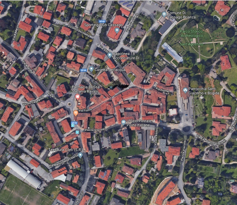 Localizzazione del Parco storico-archeologico S. Agostino a Cassago Brianza