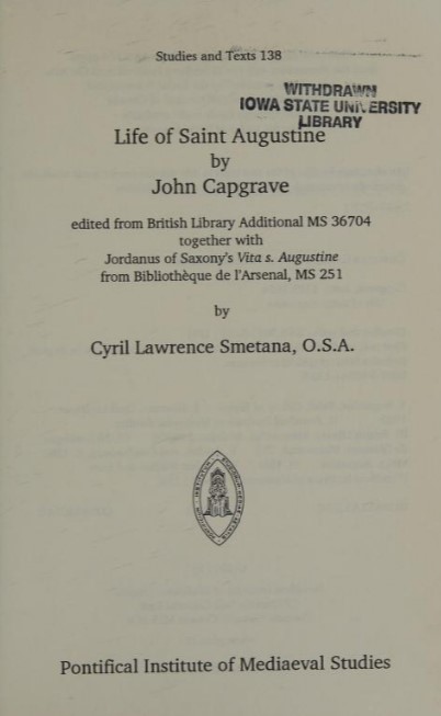 La riedizione dell'opera medioevale di John Capgrave