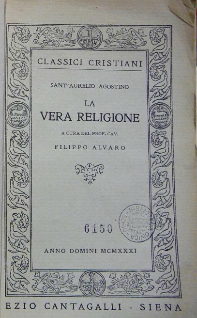 Il frontespizio del libro di Filippo Alvaro