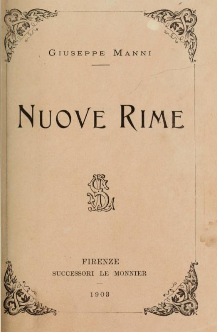 Il volume di Giuseppe Manni