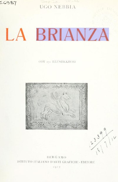 Il frontespizio del libro di Ugo Nebbia