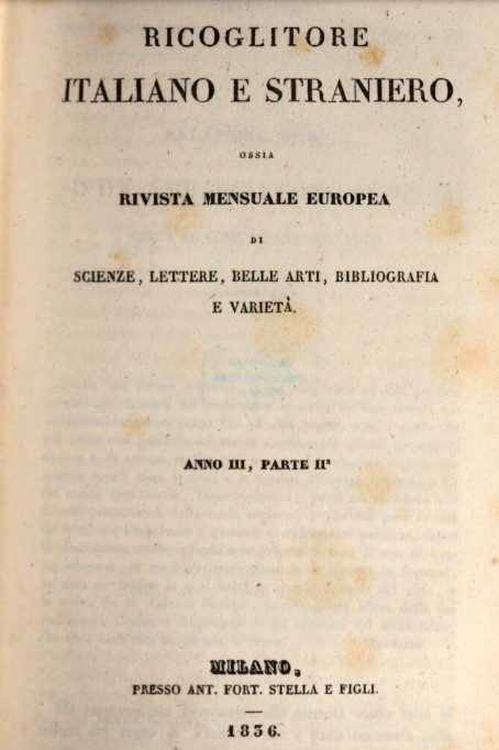 Copertina della Rivista Mensuale Europea