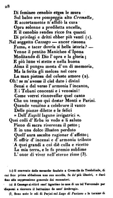 Parte del testo di Ignazio Cantù