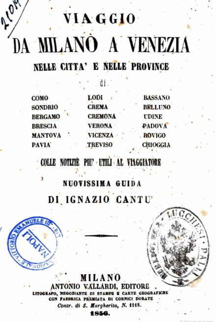 La pagina di Ignazio Cantù