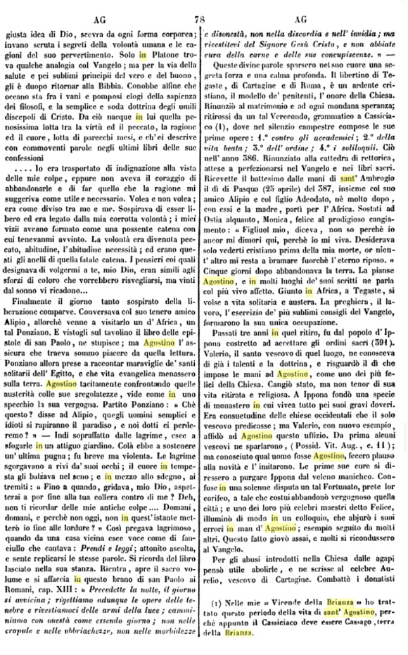 Parte del testo di Ignazio Cantù