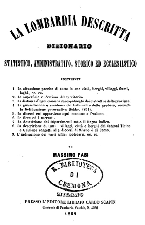 La copertina del libro di Massimo Fabi