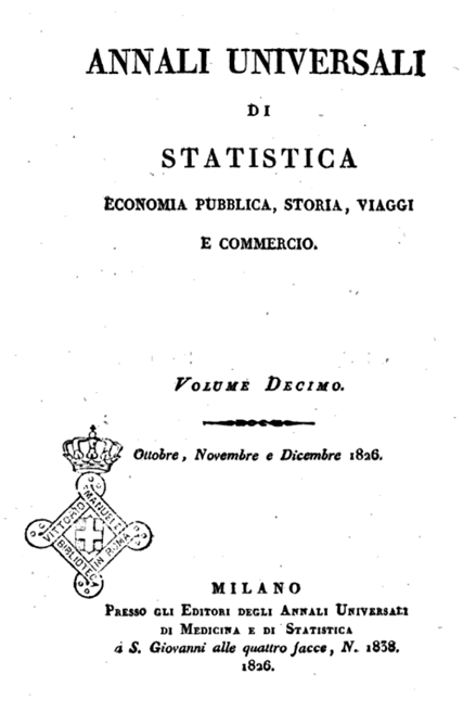 Copertina del libro degli Annali Universali
