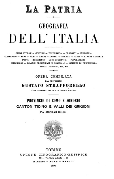 La copertina del volume di Gustavo Strafforello