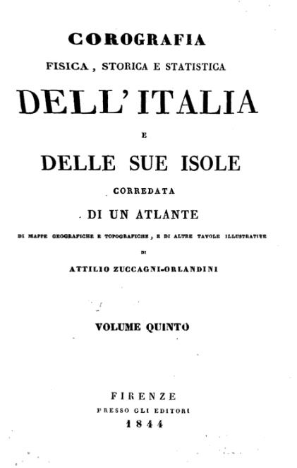 La copertina del libro di Attilio Zuccagni