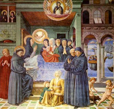 La morte di Monica ad Ostia di Benozzo Gozzoli