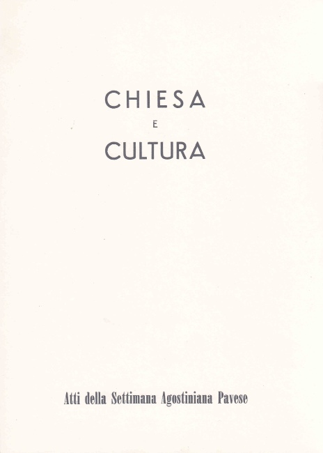 Copertina degli Atti della settimana Pavese