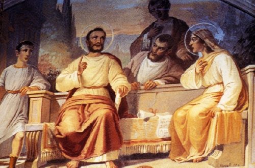 Agostino a rus Cassiciacum (dipinto di Fiorentino Vilasco)