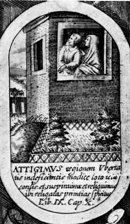 L'estasi di Ostia, da una stampa di Leclerc alla Biblioteca Nazionale di Parigi