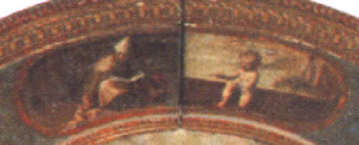 Il mistero della Trinità: Agostino e il Bambino in riva alla spiaggia, particolare della pala di Semino Cesare e Alessandro a Loano