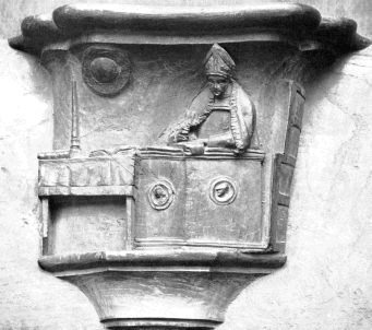 Agostino in estasi davanti alla Trinità, particolare dal Coro della chiesa di santa Gertrude a Lovanio