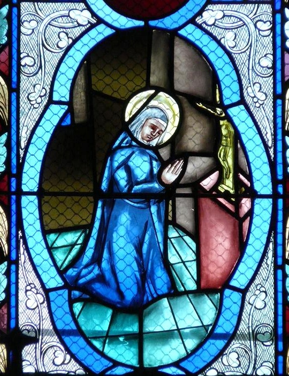 Monica prega nella Cappella di san Cipriano