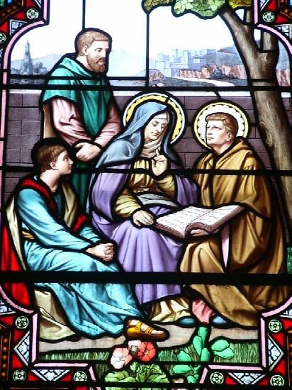 Agostino a familiari nel rus Cassiciacum di Verecondo