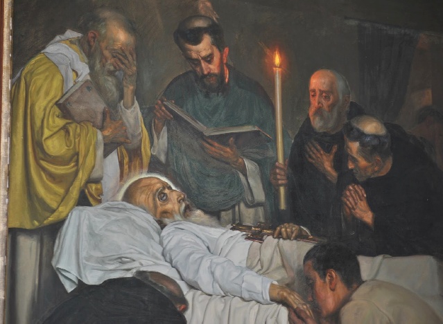 Particolare della morte di Agostino