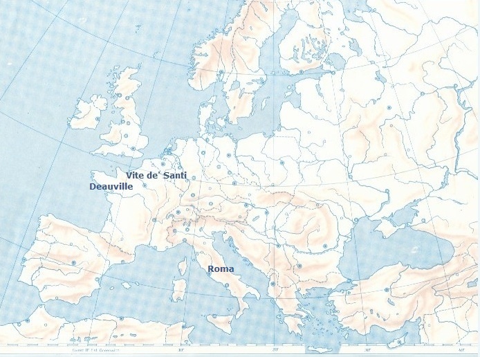 Localizzazione dei cicli agostiniani in Europa nell'Ottocento
