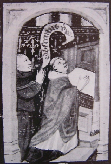 Valerio ringrazia Dio dell'aiuto di Agostino: Breviario di Bedford alla Biblioteca Nazionale di Parigi lat. 17294