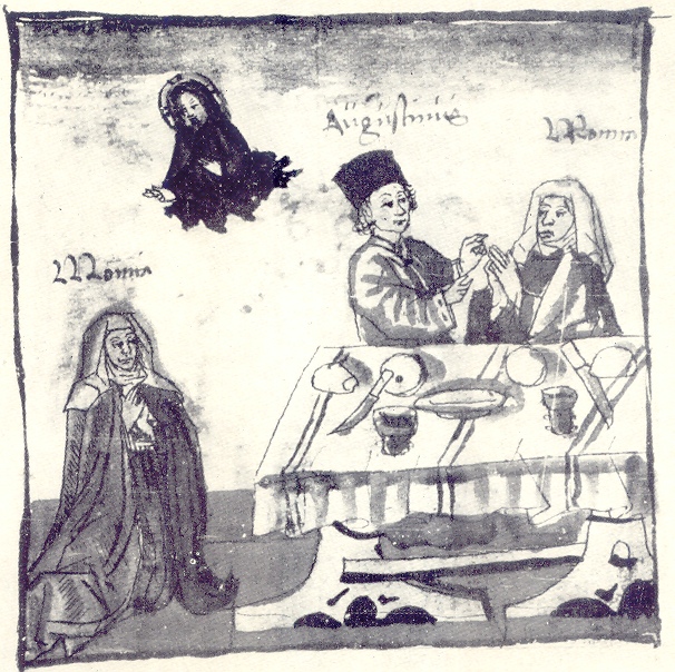 Le preghiere e il sogno di Monica, immagine tratta dalla Vita sancti Augustini