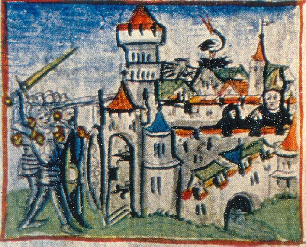 Durante l'assedio di Ippona Agostino prega, immagine tratta dalla Vita sancti Augustini