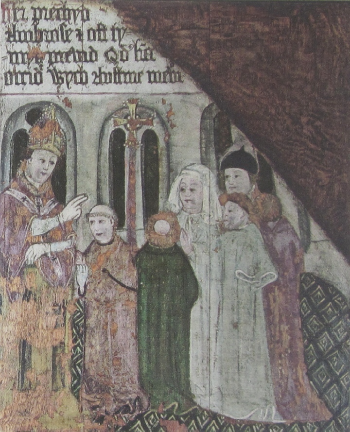 Agostino ascolta le prediche di Ambrogio