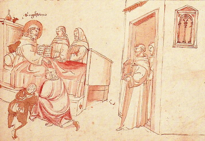 Agostino sul letto di morte guarisce un malato