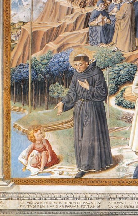 Il Mistero della Trinità: Agostino incontra Gesù sulla spiaggia: dal ciclo di affreschi di Benozzo Gozzoli nella chiesa di sant'Agostino a San Gimignano