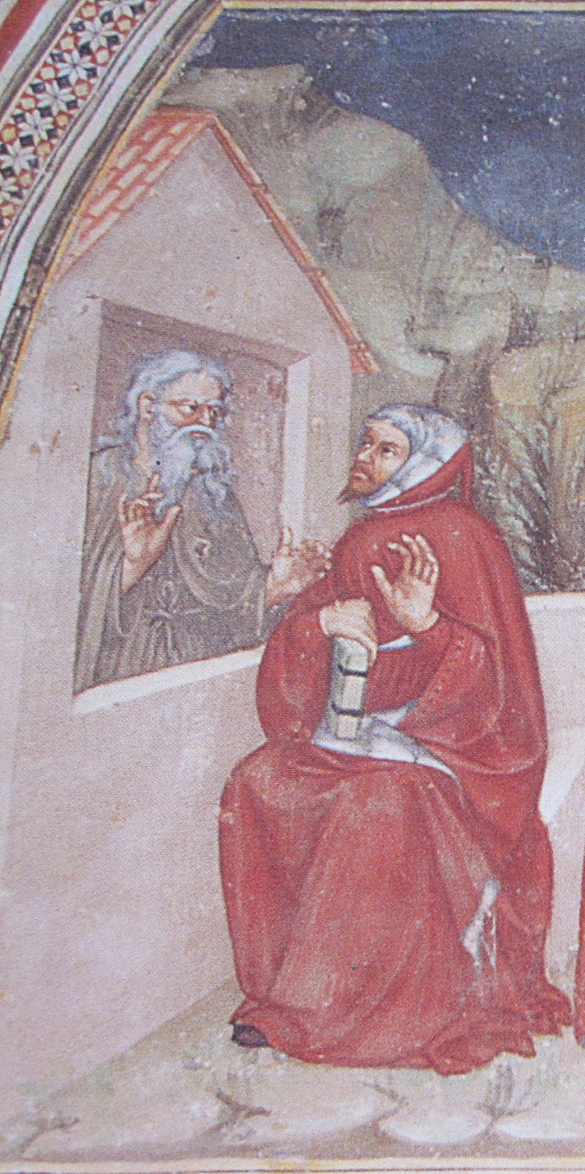 Visita a Simpliciano: affresco di Ottaviano nelli a Gubbio