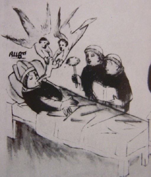 Morte di Agostino, immagine tratta dalla Historia Augustini