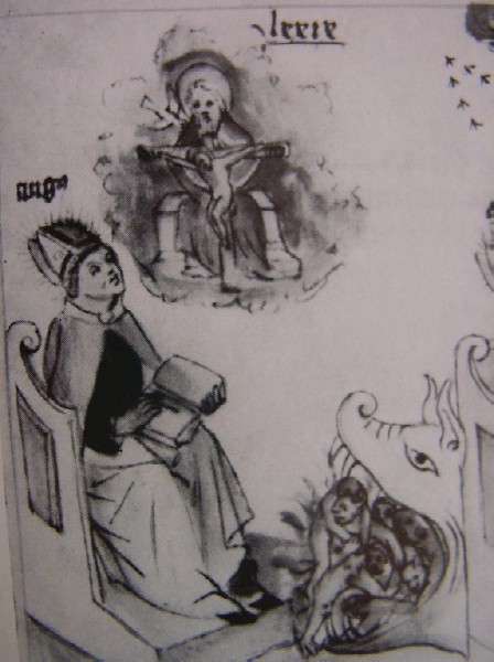 Agostino descrive l'oltretomba, immagine tratta dalla Historia Augustini