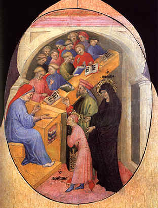 Agostino portato a Scuola di Nicolò di Pietro