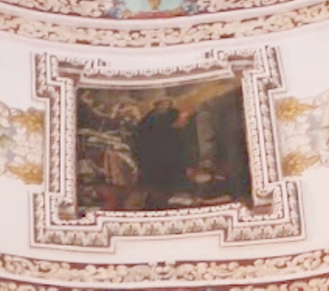 Agostino cardioforo nel suo studio, affresco nella chiesa di sant'Agostino ad Almagro