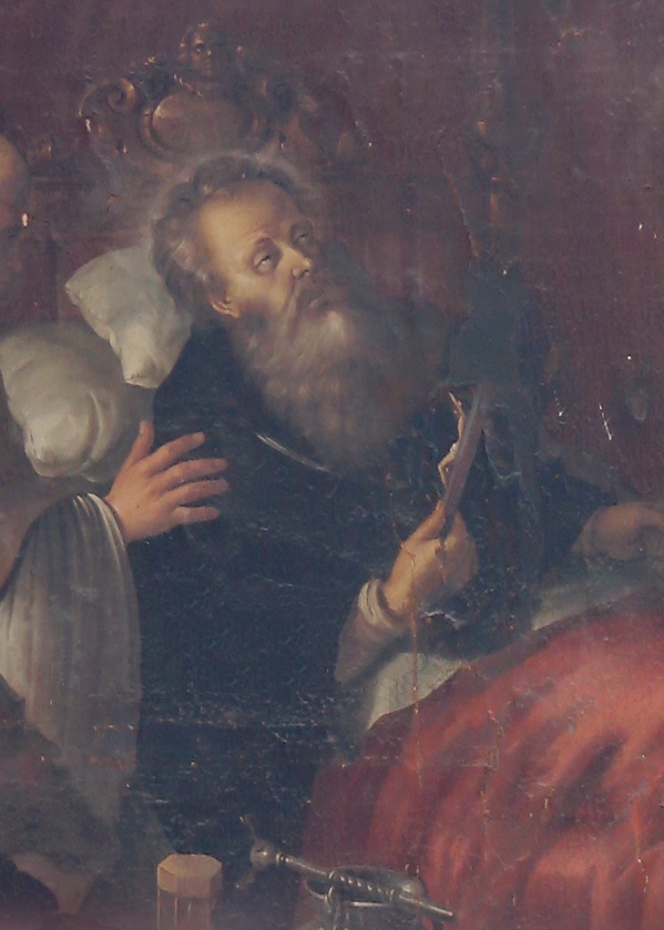 Particolare di Agostino morente