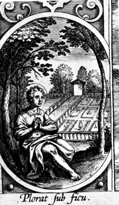 Compunzione di Agostino nella stampa di Collaert alla Biblioteca Nazionale di Parigi